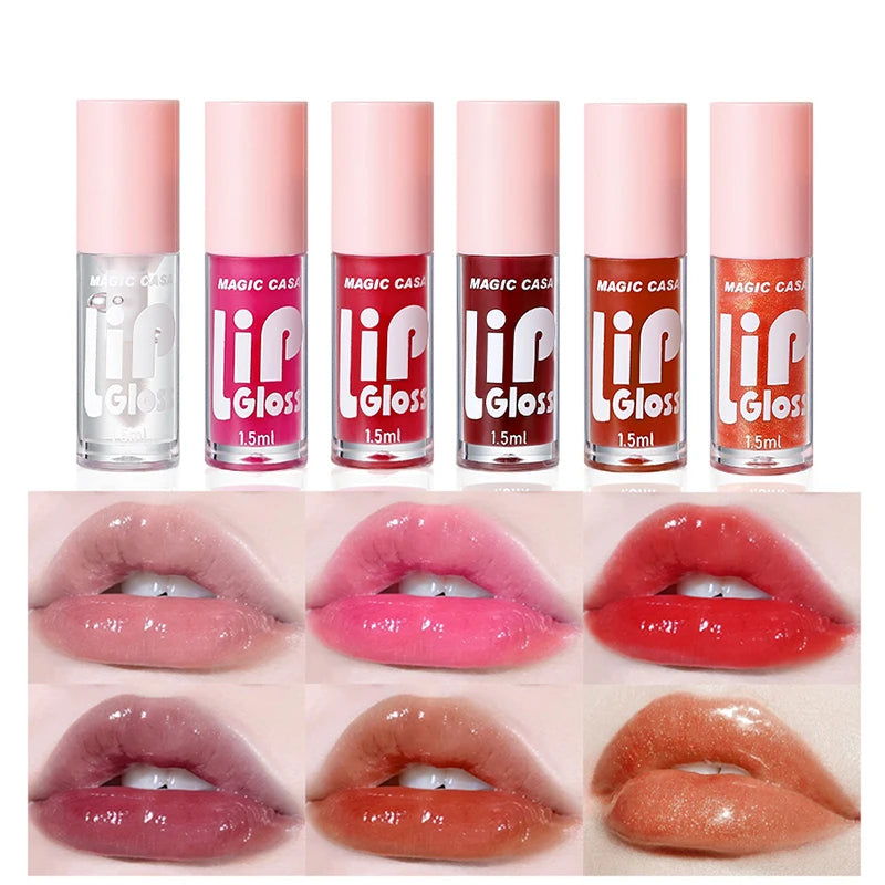 MAGIC CASA 6pcs Jelly Lip Oil – Hydrating, Plumping & Glossy Finish