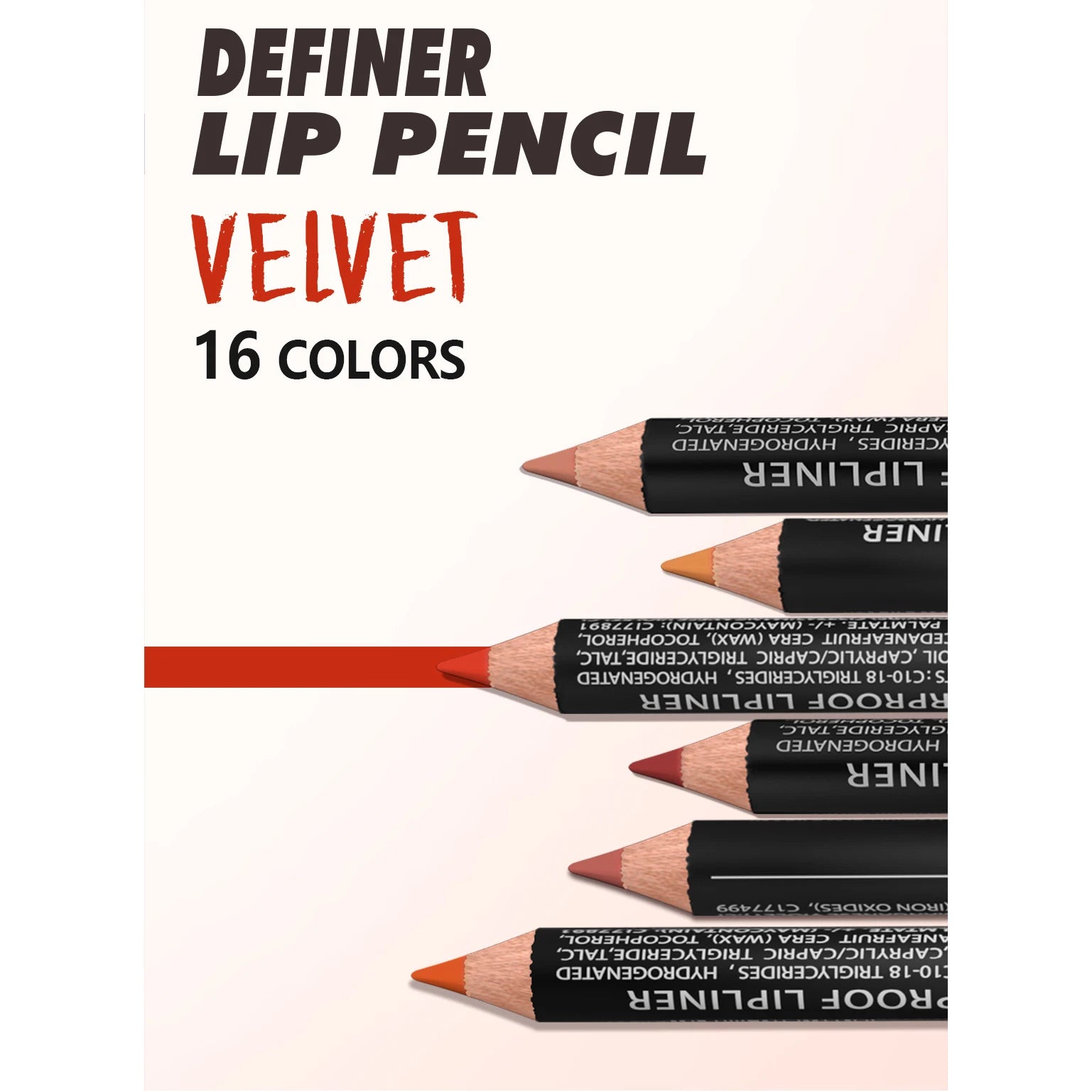 14-Color Nude Matte Lip Liner Pencil Set – Waterproof