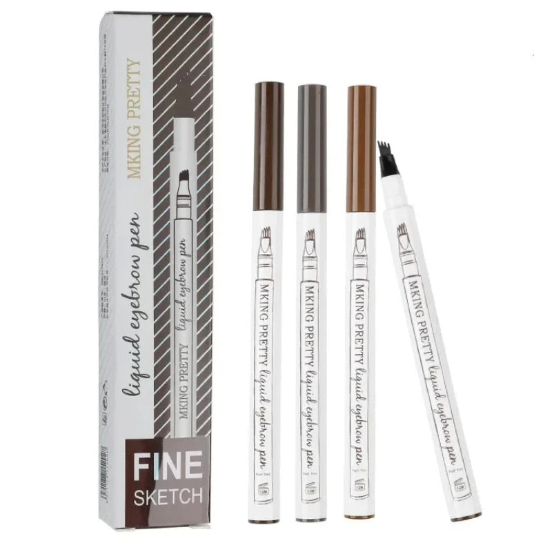 Waterproof Double-Head Micro-Fork Eyebrow Pencil – Long-Lasting Natural Finish