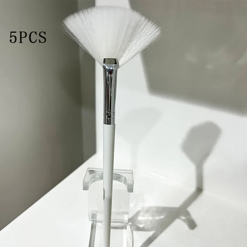5pcs Soft Fan Brushes – Facial Applicator Tools