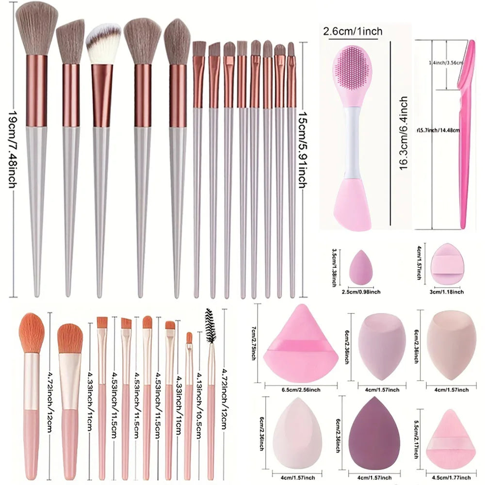 8–29Pcs Professional Makeup Brush Set for Women