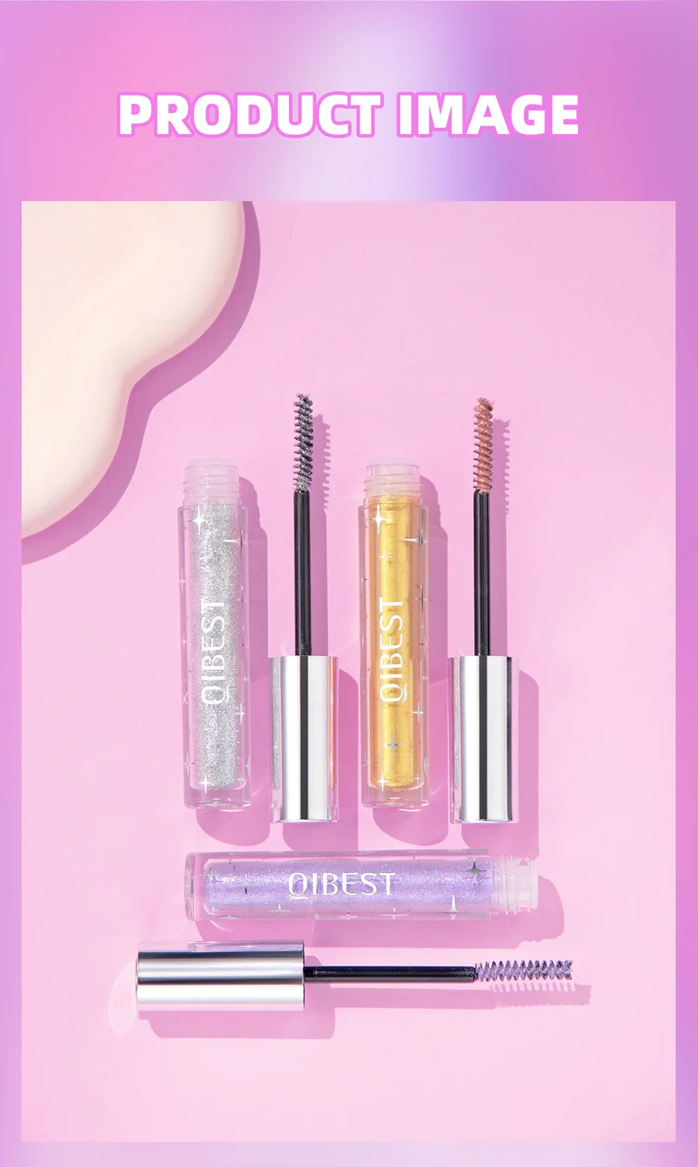 Diamond Purple Glitter Mascara – Shimmer, Curling & Long-Lasting