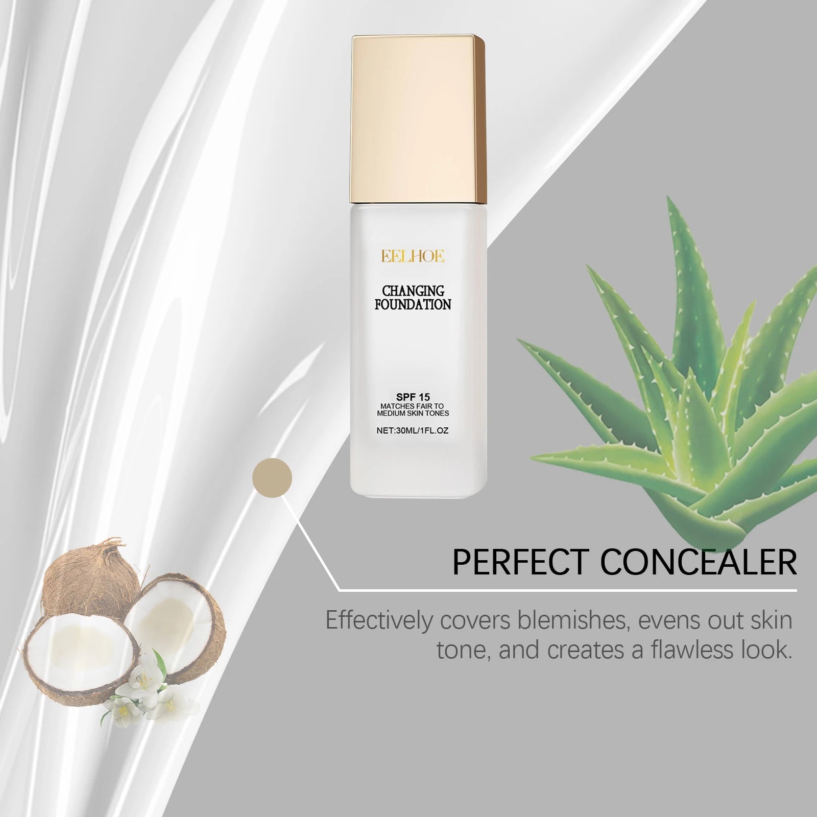 Full Coverage Matte Liquid Foundation – SPF15