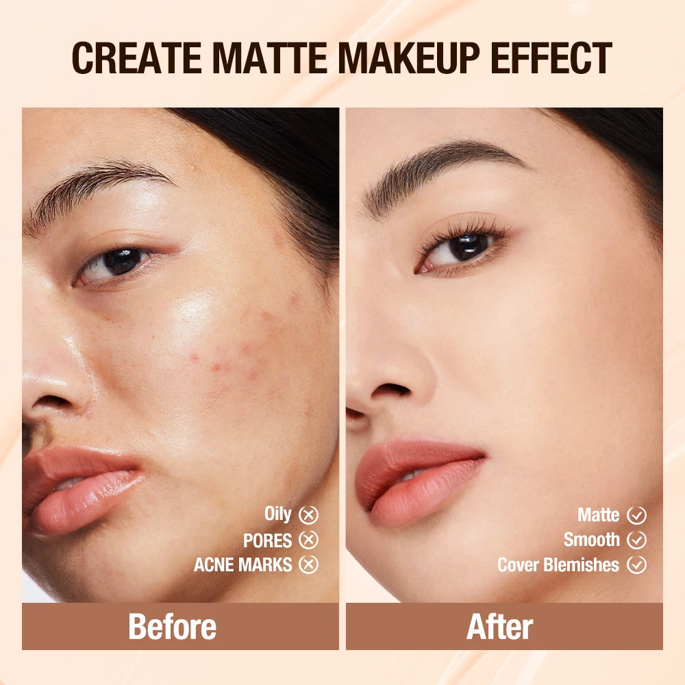 O.TWO.O High-Coverage Liquid Foundation – Waterproof & SPF
