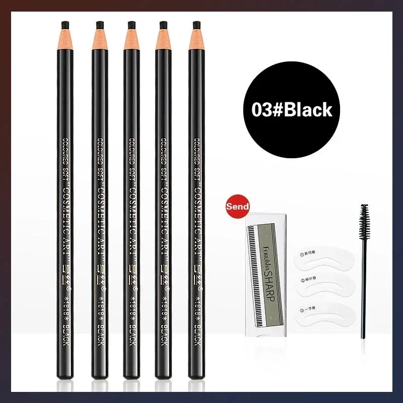 5pcs Waterproof Microblading Eyebrow Pencil Set