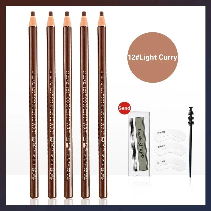 5pcs Waterproof Microblading Eyebrow Pencil Set