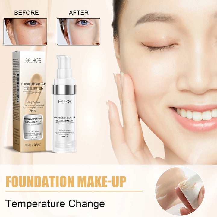 30ml Color Changing Foundation – Tone-Adjusting, Hydrating & Transfer-Proof