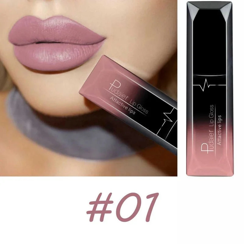 17-Color Matte Liquid Lipstick Set – Long Lasting