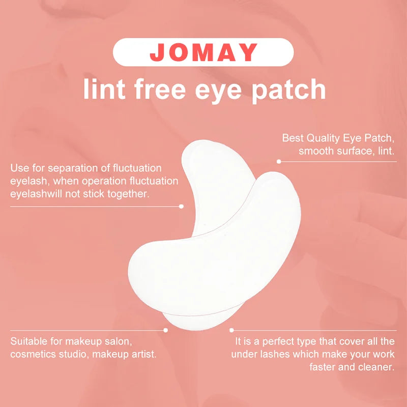 50 Pairs Hydrogel Under-Eye Pads for Eyelash Extensions – Lint-Free Patches