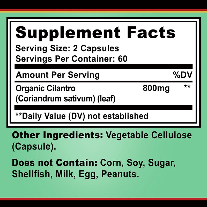 Cilantro Detox Supplement – Antioxidant-Rich Cleanser