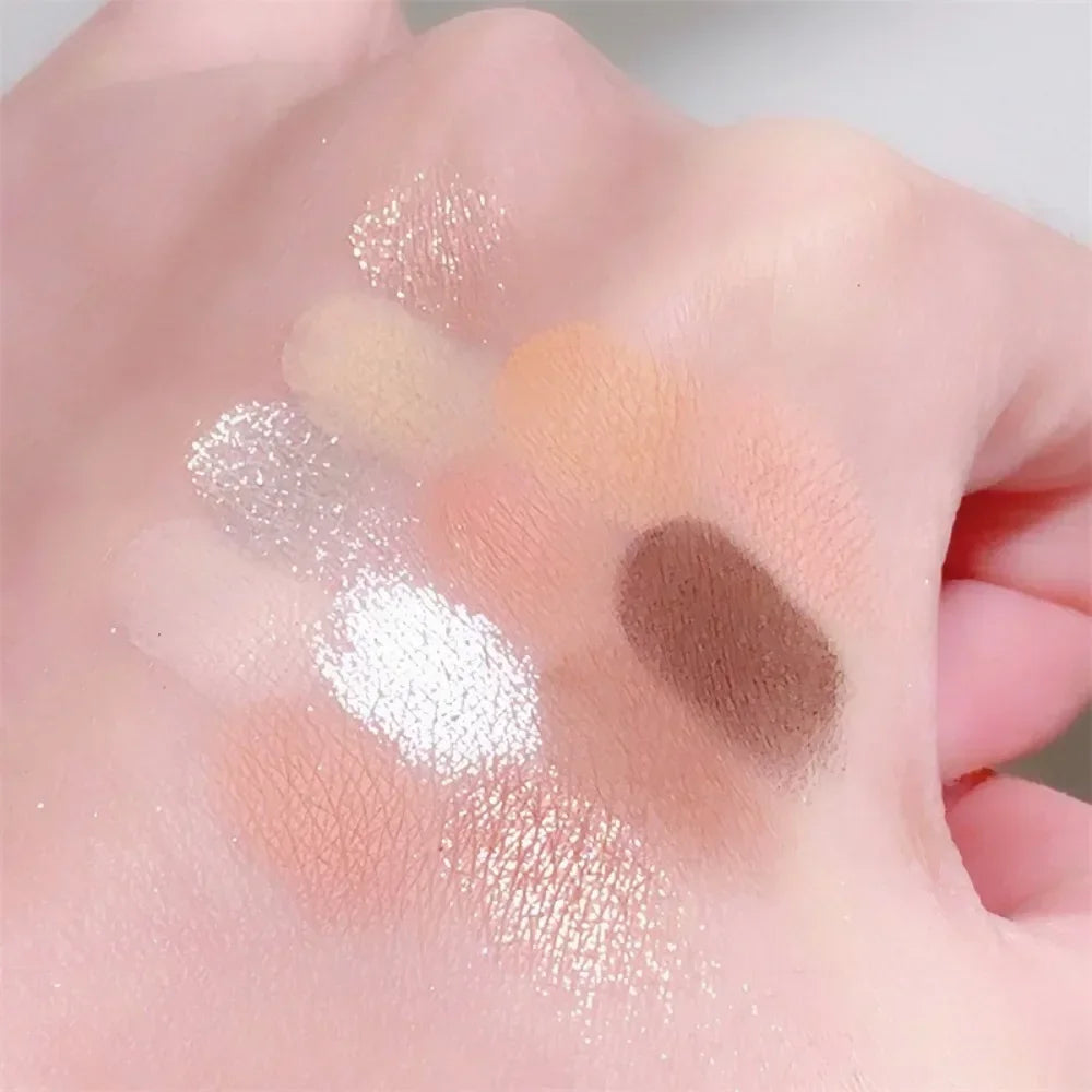12-Color Love Heart Pink Eyeshadow Palette – Matte Cool Tones