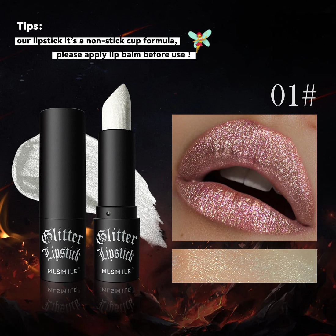 7-Color Glitter Waterproof Metallic Lipstick
