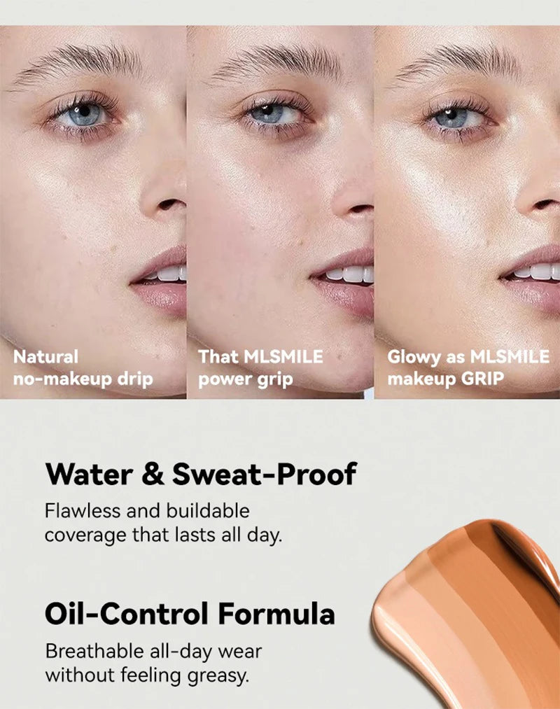 Matte Full Coverage Foundation Cream – Oil-Control, Waterproof & Long-Lasting