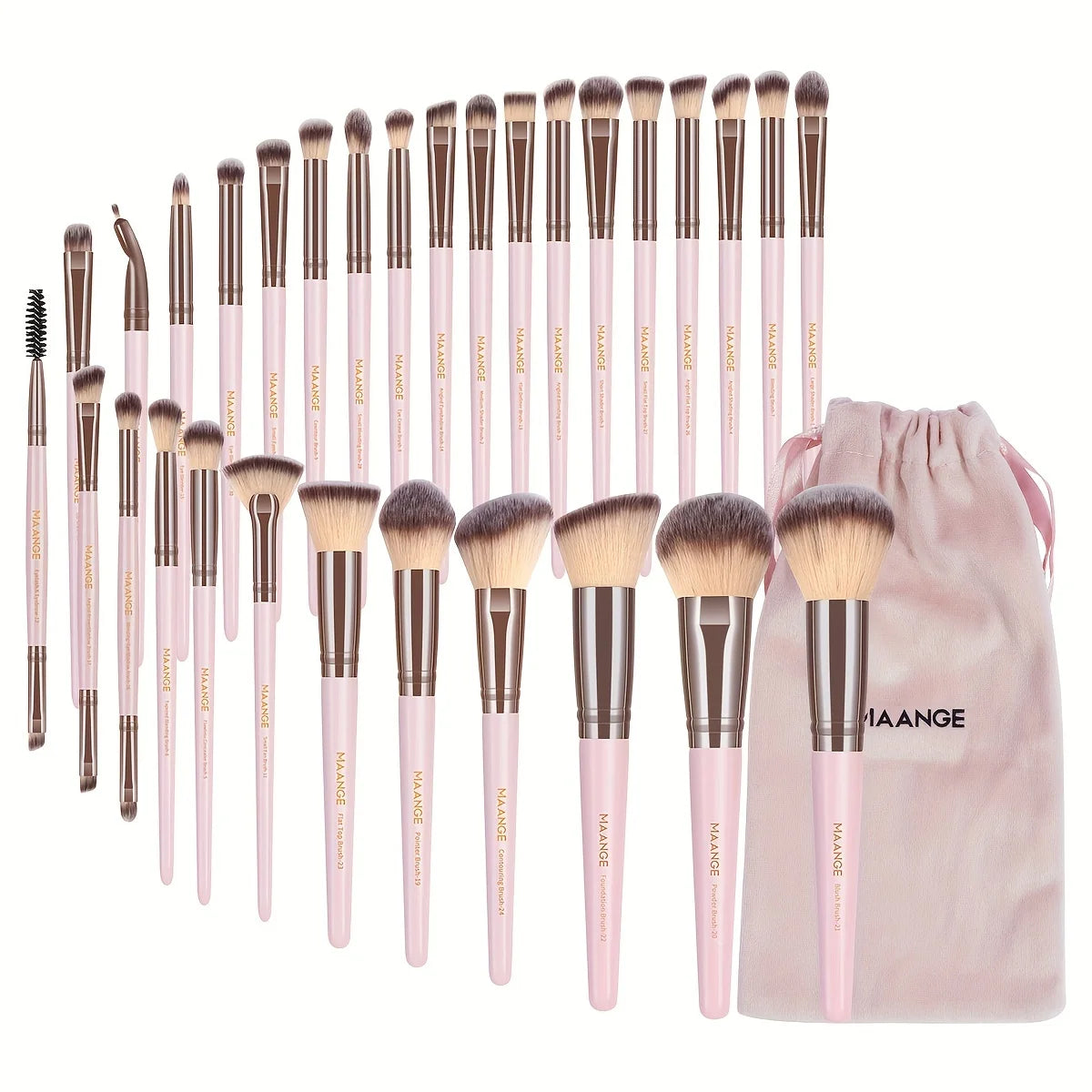 MAANGE 30pcs Professional Makeup Brush Set with Bag