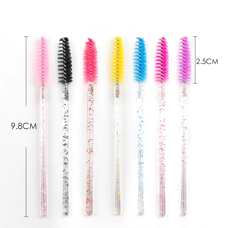 5/25/50pcs Crystal Eyelash Brush Applicators