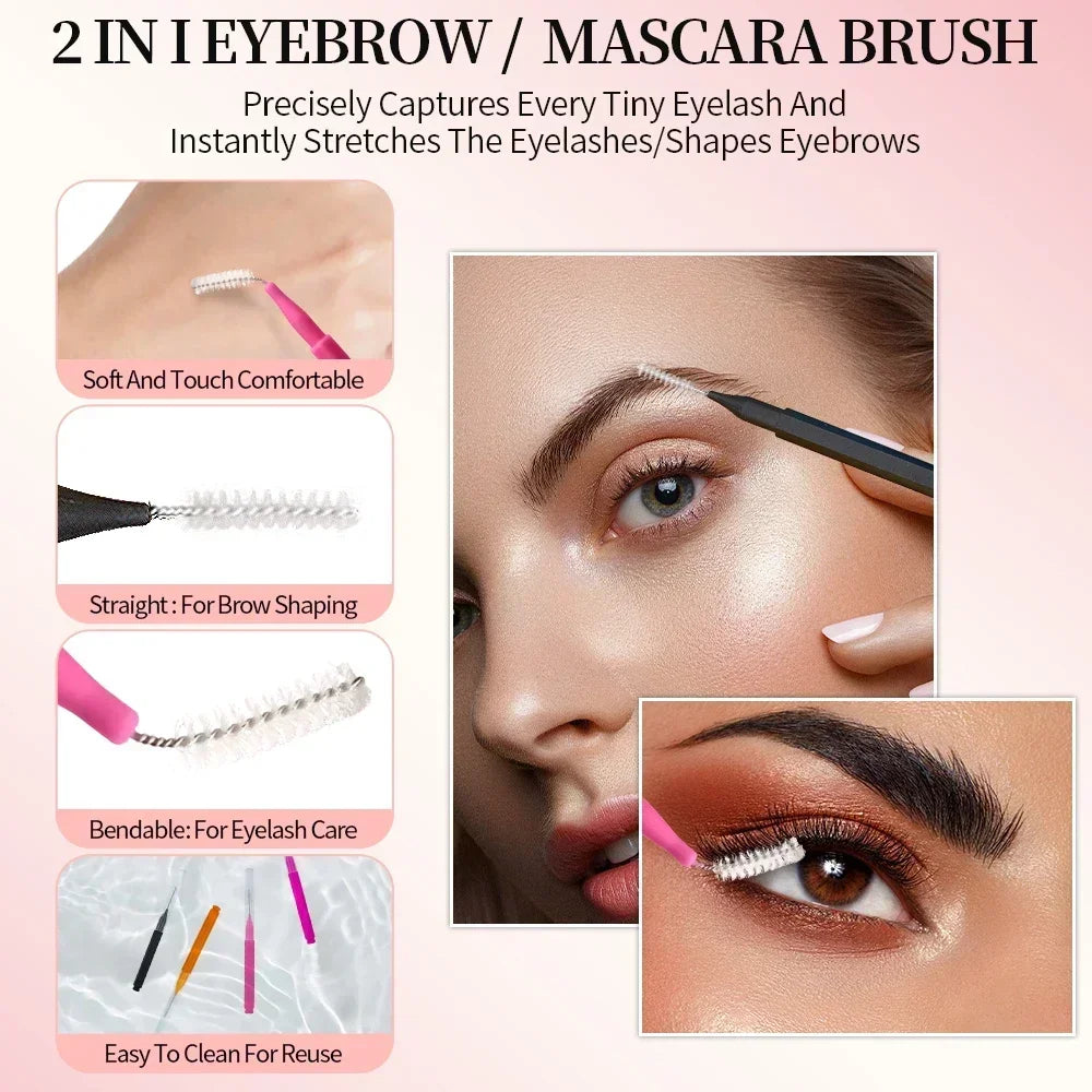 5/10/50pcs Mini Disposable Brow & Lash Brushes