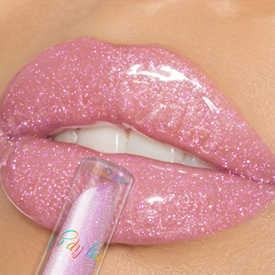 9-Color Diamond Shimmer Glitter Lip Gloss Set