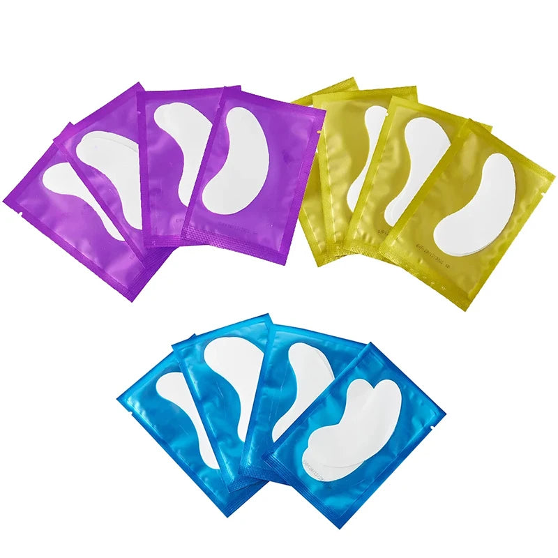 50 Pairs Hydrogel Under-Eye Pads for Eyelash Extensions – Lint-Free Patches