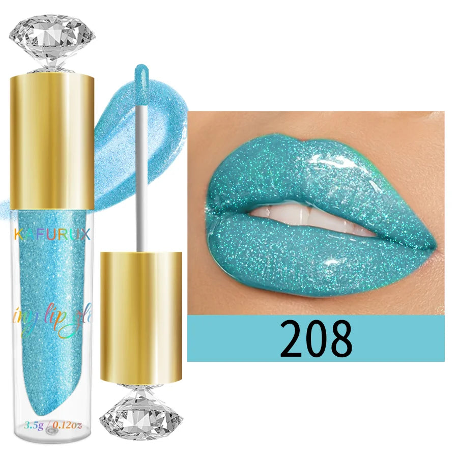 9-Color Diamond Shimmer Glitter Lip Gloss Set