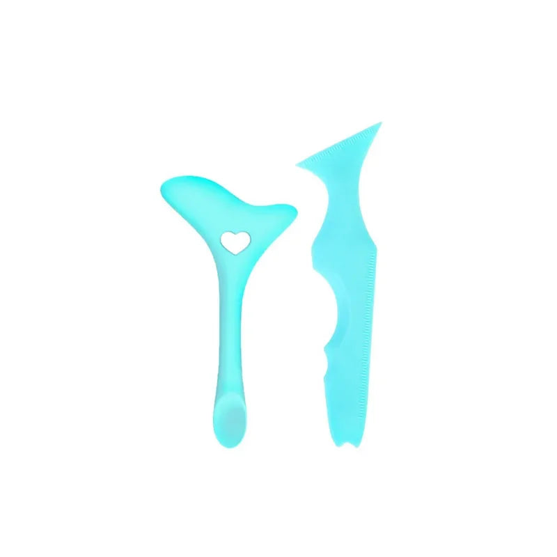 2pcs Silicone Eye Makeup Tool Set – Ruler Guide for Eyeliner, Eyeshadow & Lipstick