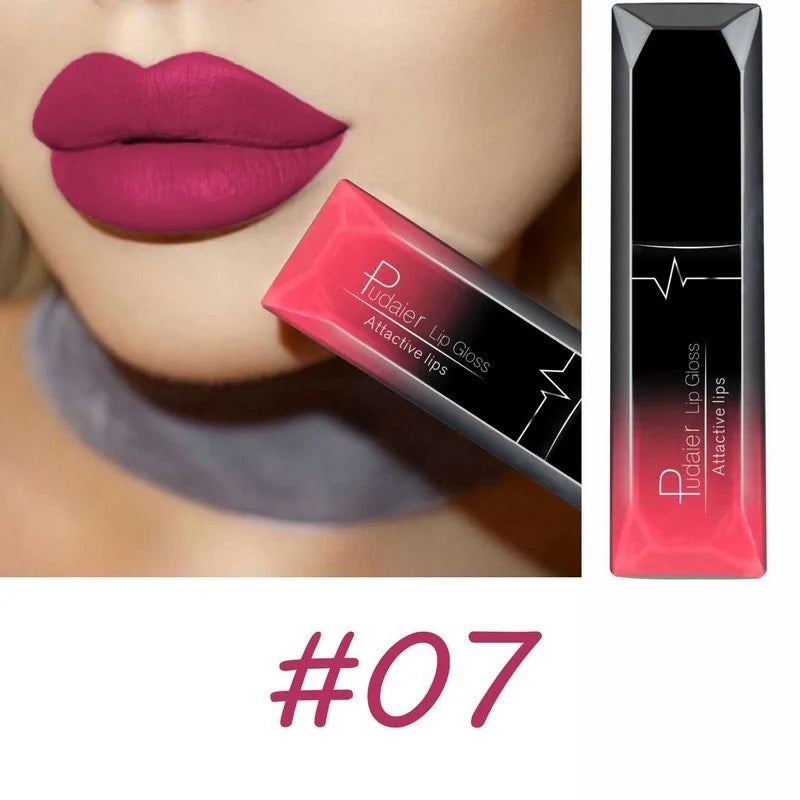17-Color Matte Liquid Lipstick Set – Long Lasting