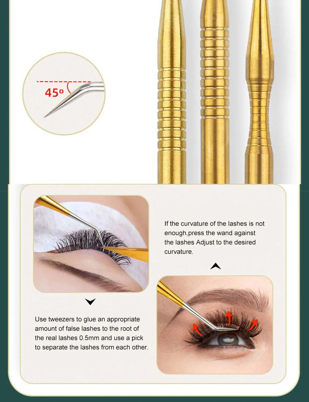 Stainless Steel Lash Lift Perming Stick & Comb
