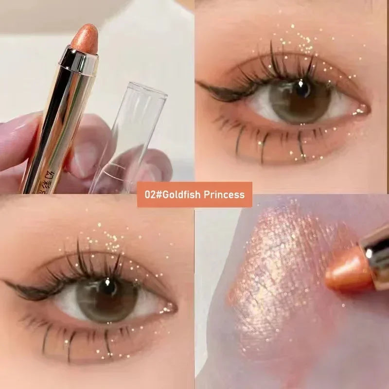 Double-Ended Eyeshadow Stick – Matte & Glitter, Waterproof & High Pigment