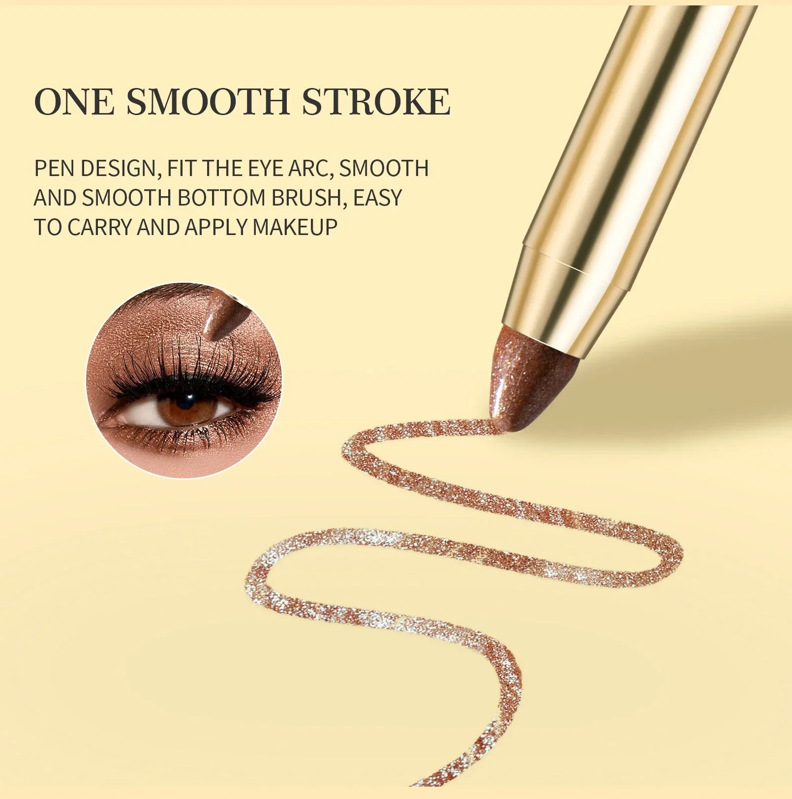 Double-Ended Eyeshadow Stick – Matte & Glitter, Waterproof & High Pigment