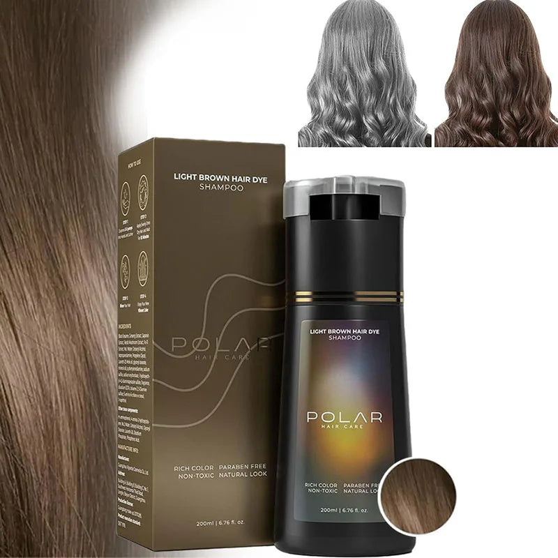 200ml Black Hair Dye Shampoo – Organic & Permanent