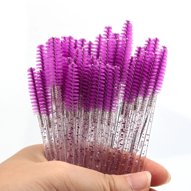 5/25/50pcs Crystal Eyelash Brush Applicators