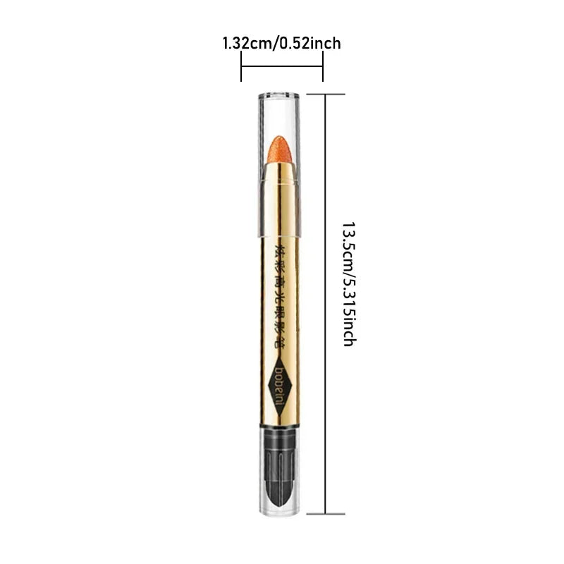 Double-Ended Eyeshadow Stick – Matte & Glitter, Waterproof & High Pigment