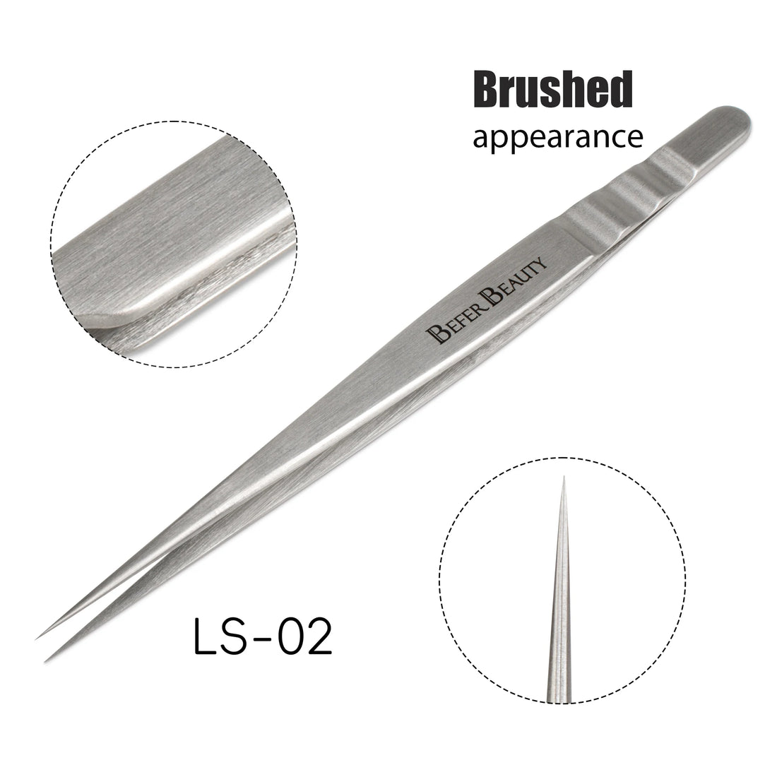 Anti-Static Stainless Steel Eyelash Extension Tweezers