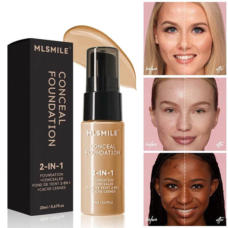 Matte Full Coverage Foundation Cream – Oil-Control, Waterproof & Long-Lasting