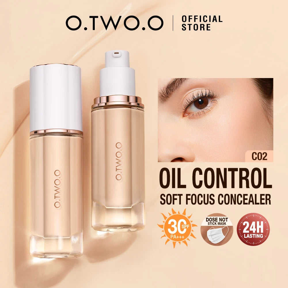 O.TWO.O High-Coverage Liquid Foundation – Waterproof & SPF