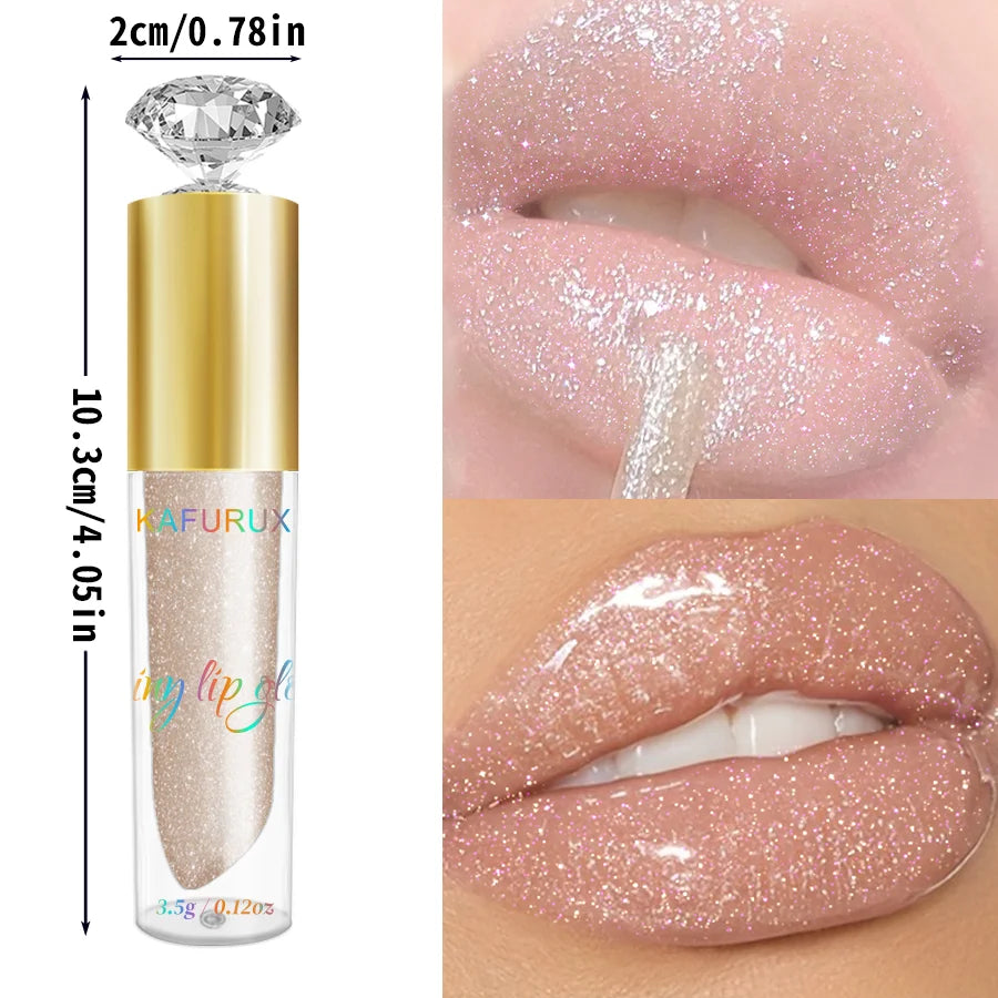 9-Color Diamond Shimmer Glitter Lip Gloss Set