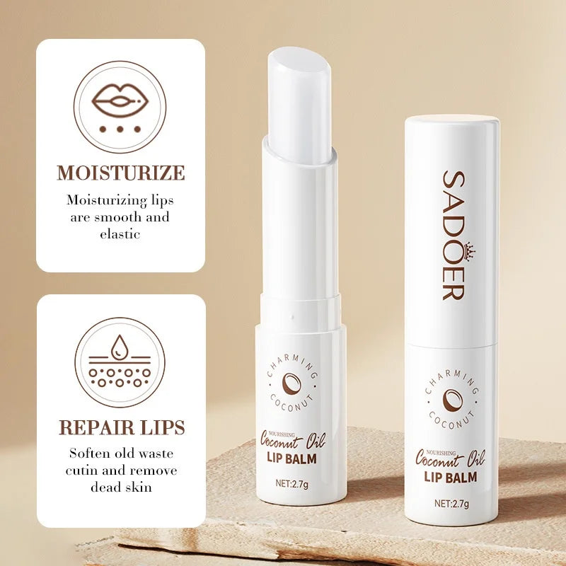 SADOER Lip Balm – Aloe, Coconut & Vitamin C Moisturizing Stick 2.7g