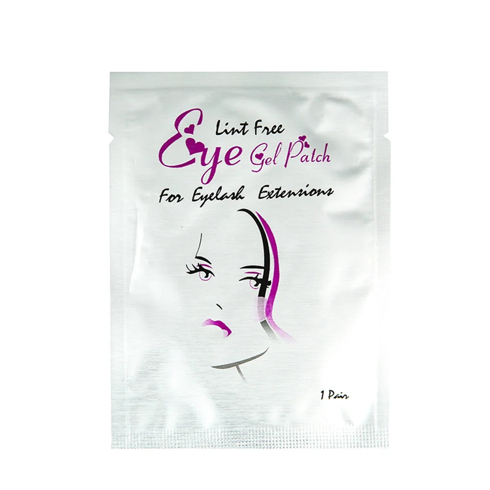 50 Pairs Hydrogel Under-Eye Pads for Eyelash Extensions – Lint-Free Patches