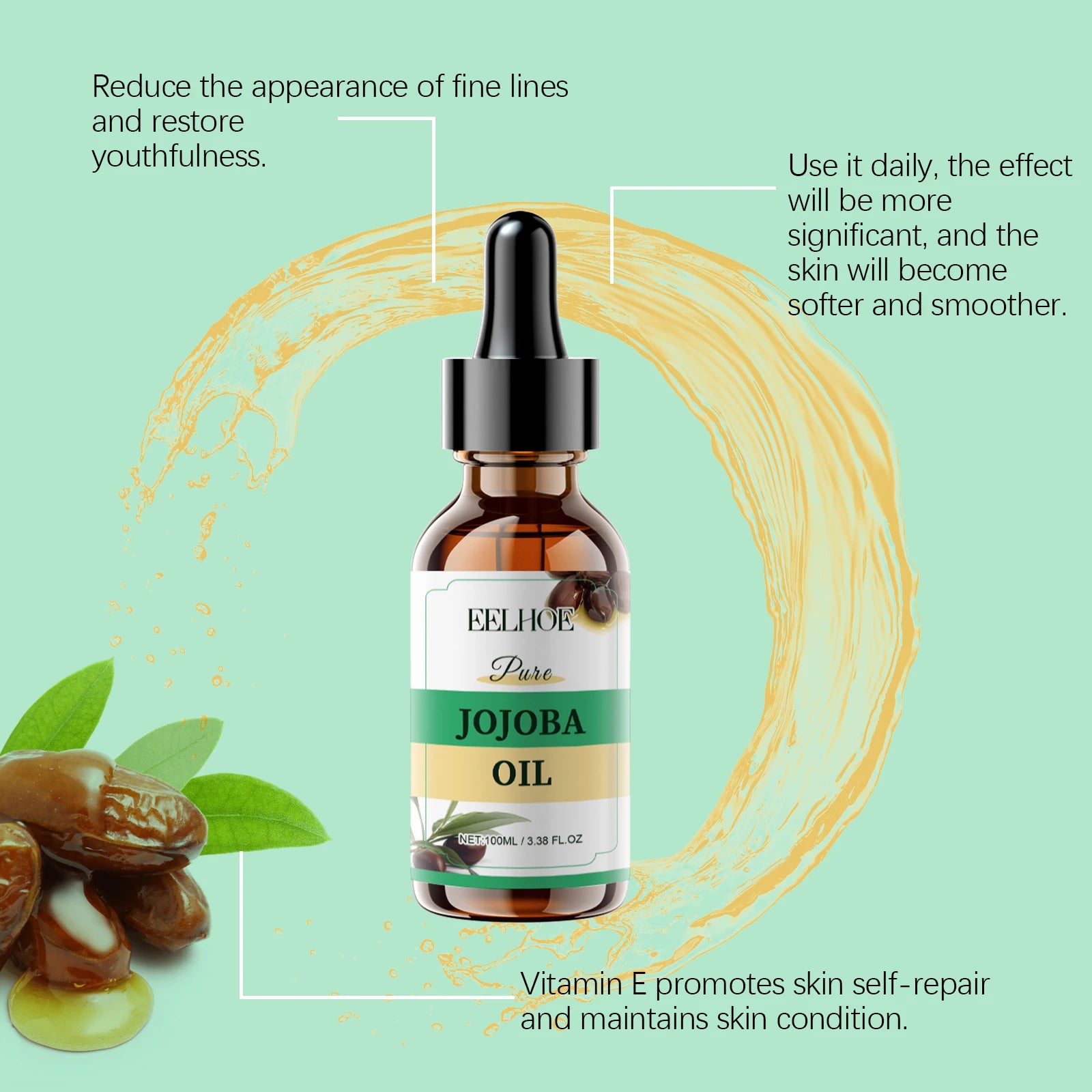 Natural Organic Jojoba Facial Oil – Moisturizing & Anti-Aging