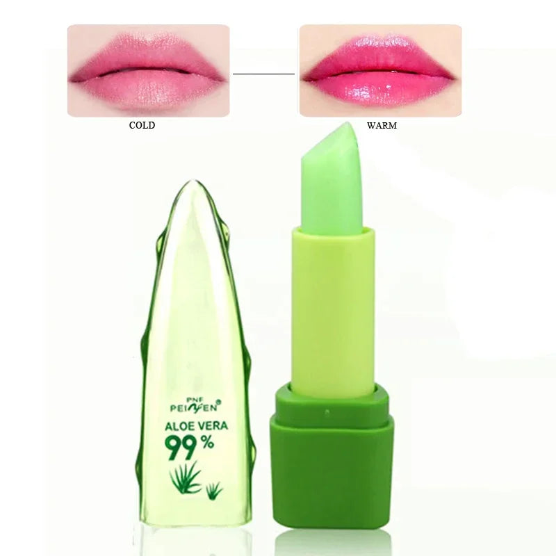 99% Aloe Vera Jelly Lipstick – Temperature-Color Changing & Long-Lasting