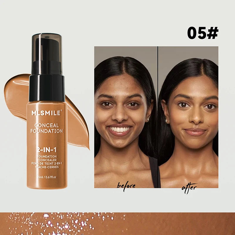 Matte Full Coverage Foundation Cream – Oil-Control, Waterproof & Long-Lasting