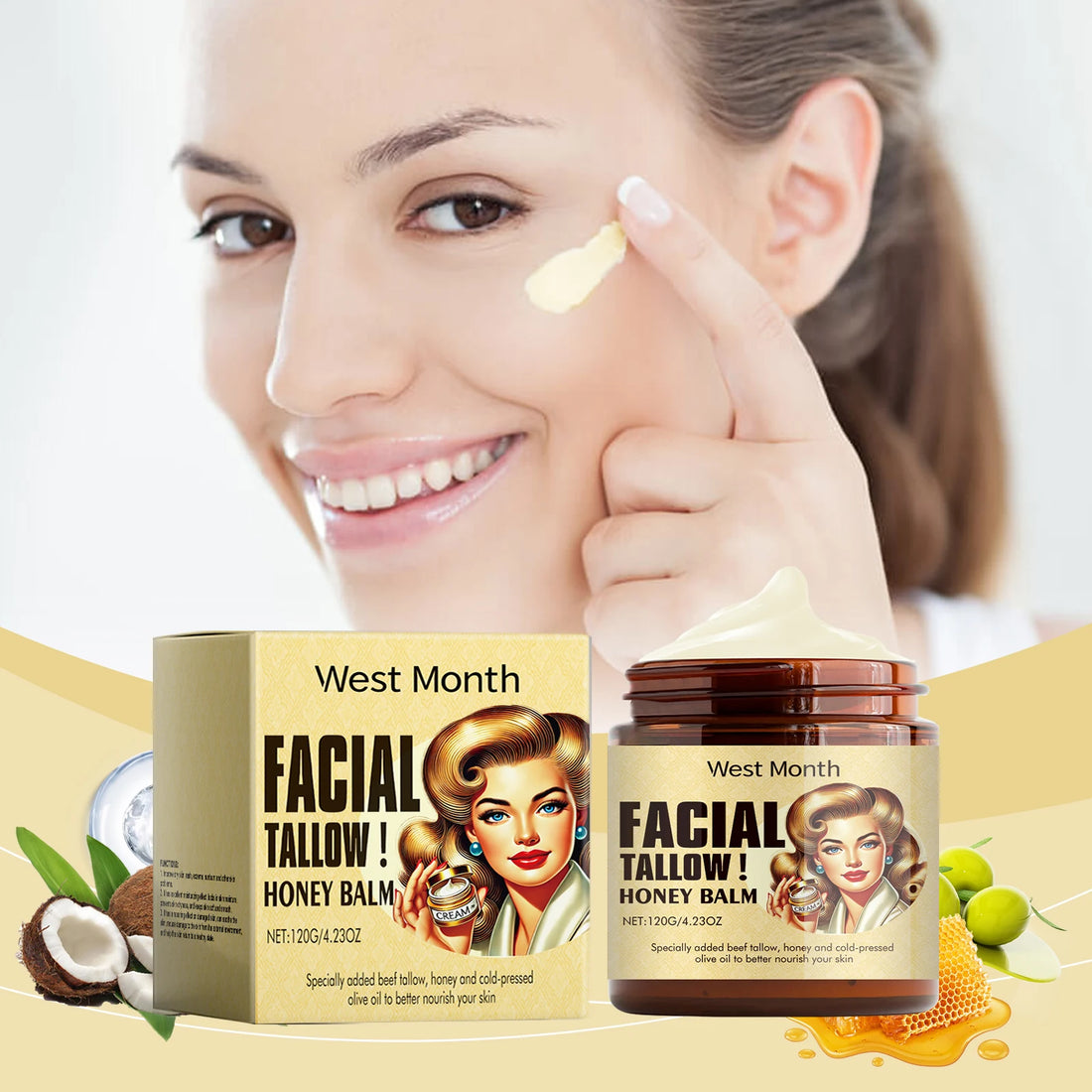 Beef Tallow Face Cream – Moisturizing & Firming