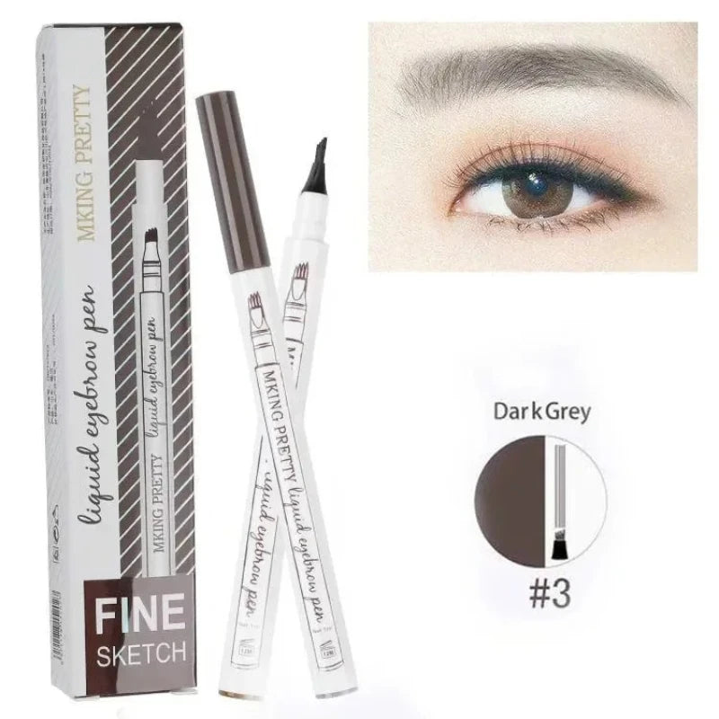 Waterproof Double-Head Micro-Fork Eyebrow Pencil – Long-Lasting Natural Finish