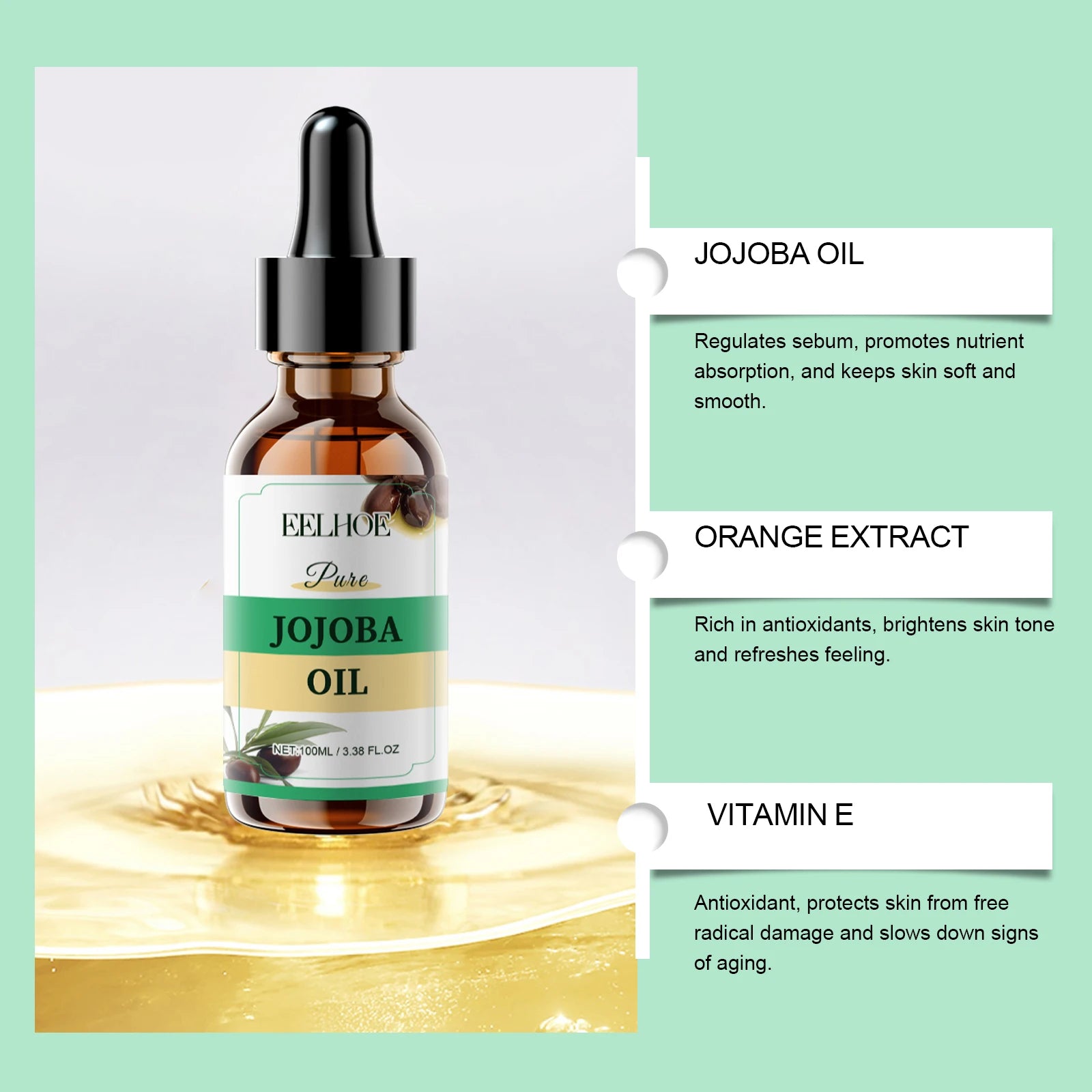 Natural Organic Jojoba Facial Oil – Moisturizing & Anti-Aging