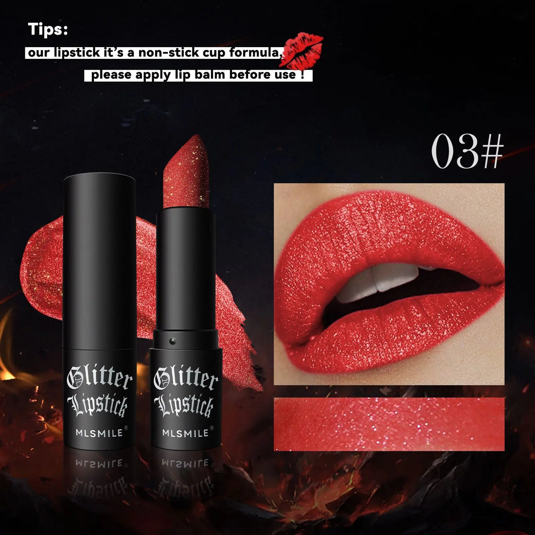 7-Color Glitter Waterproof Metallic Lipstick