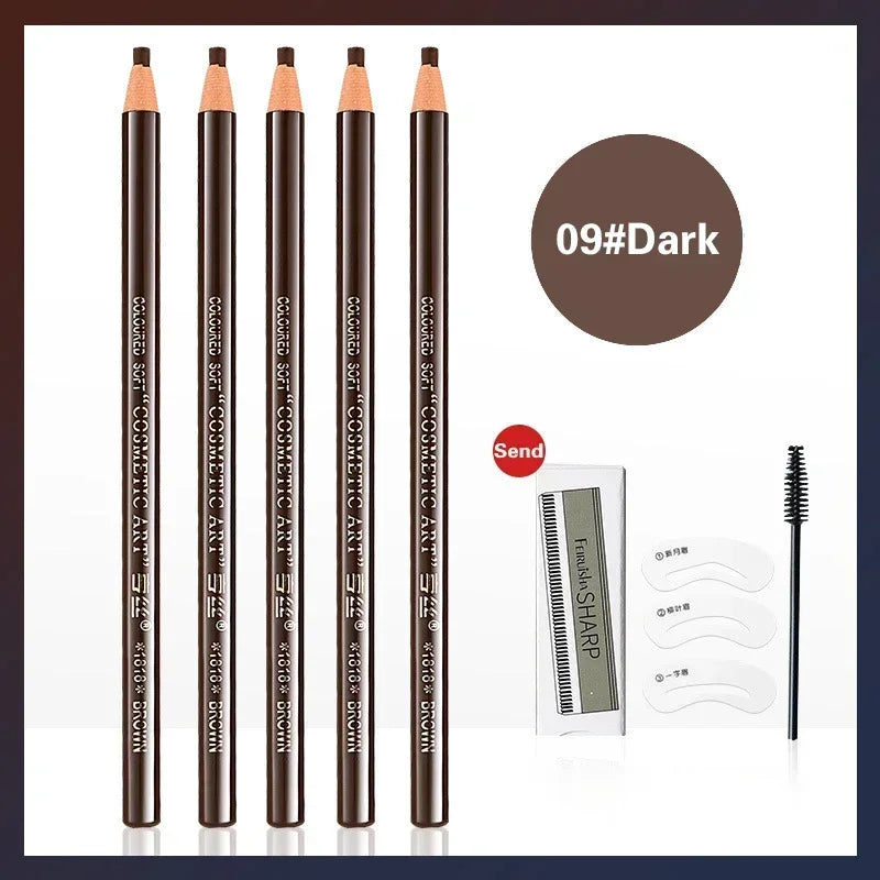 5pcs Waterproof Microblading Eyebrow Pencil Set