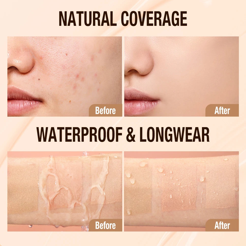 O.TWO.O High-Coverage Liquid Foundation – Waterproof & SPF