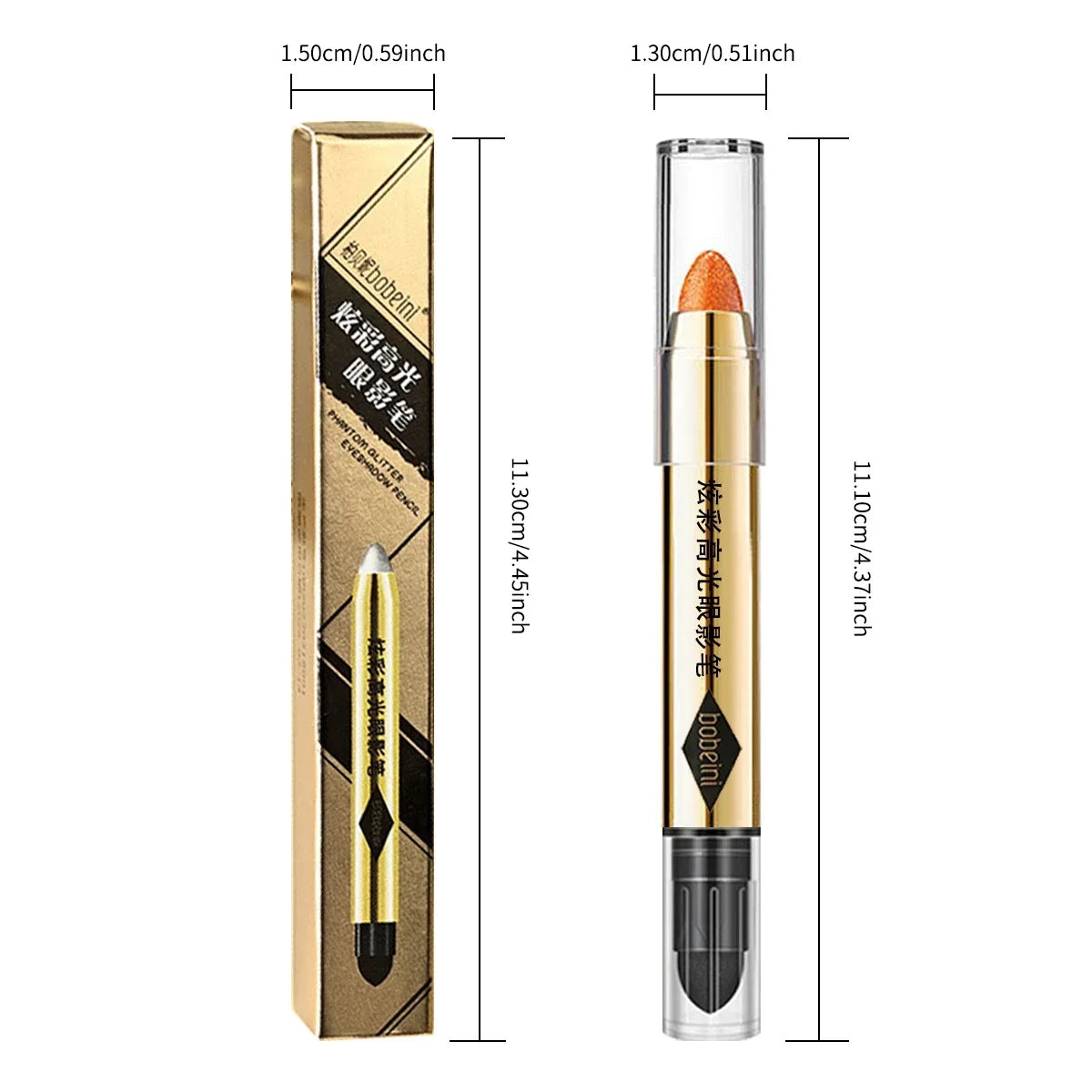 Double-Ended Eyeshadow Stick – Matte & Glitter, Waterproof & High Pigment