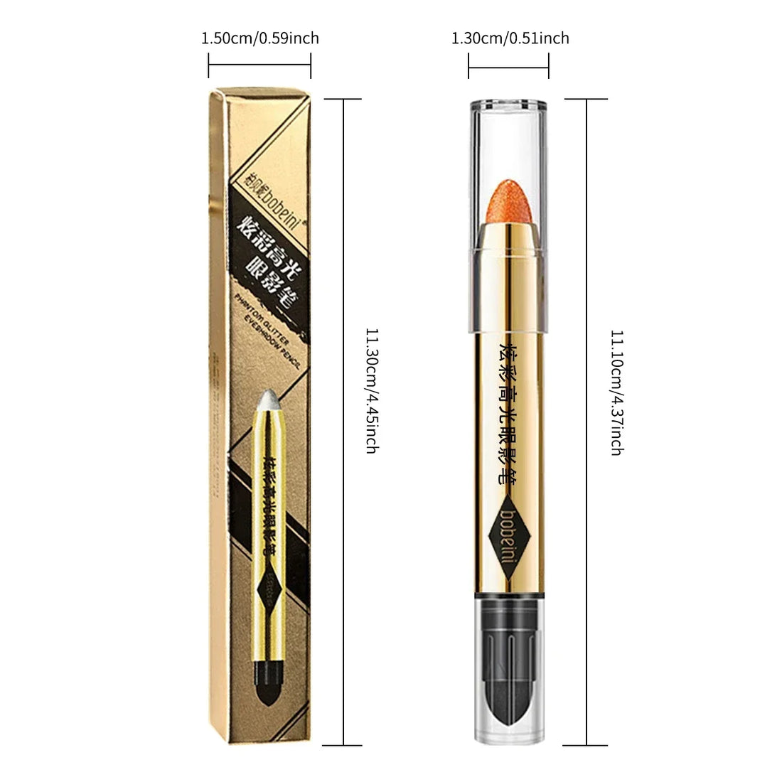 Double-Ended Eyeshadow Stick – Matte & Glitter, Waterproof & High Pigment
