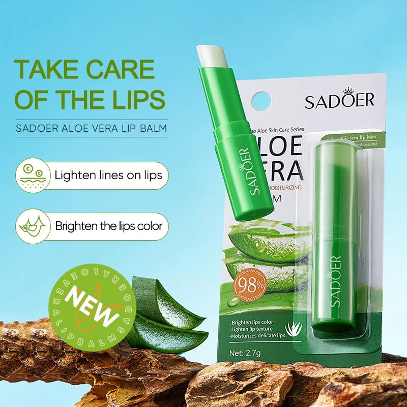 SADOER Lip Balm – Aloe, Coconut & Vitamin C Moisturizing Stick 2.7g