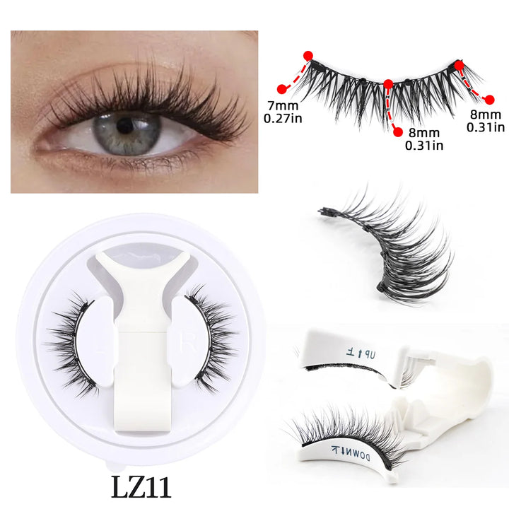 Magnetic Eyelashes & Tweezers Set – Fluffy Faux Mink, Reusable Pair